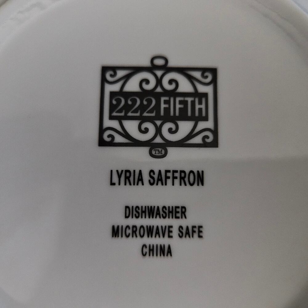222 Fifth Lyria Saffron 6.5" Bread & Butter Plates Set of 3 Red Yellow - Picture 3 of 7
